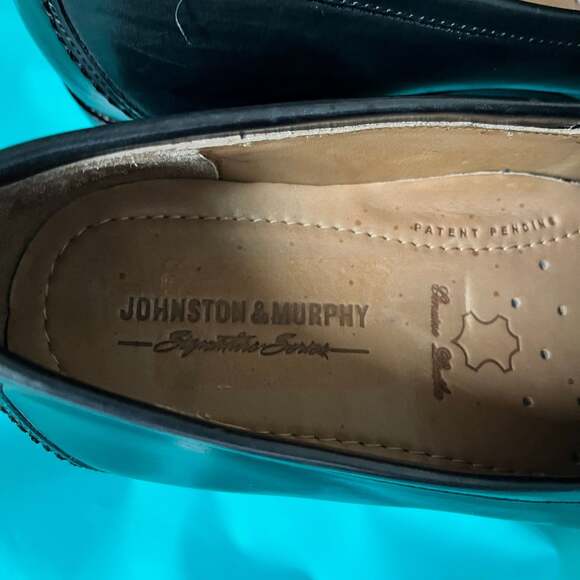 Johnston & Murphy Black Leather Bit Loafers - Dress Shoes - Picture 2 of 8